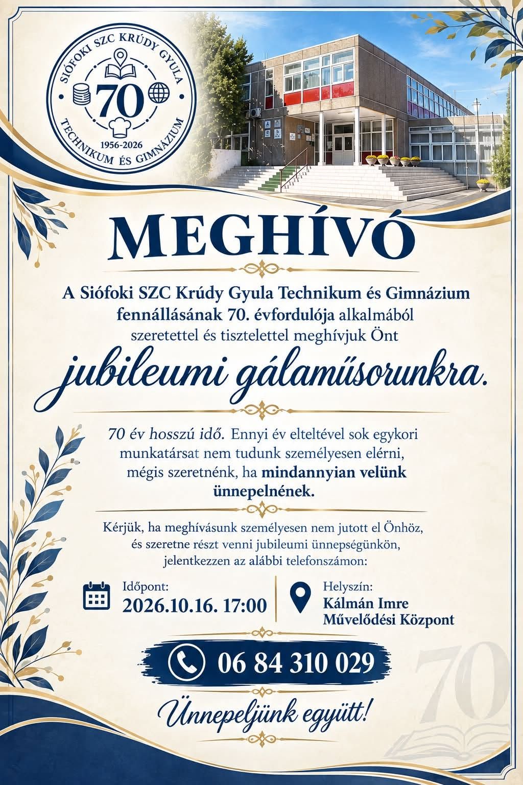 Gálaműsorral ünnepli hetvenéves fennállását a Krúdy